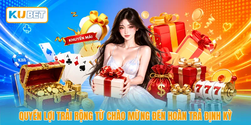 Quyền lợi trải rộng từ chào mừng đến hoàn trả định kỳ